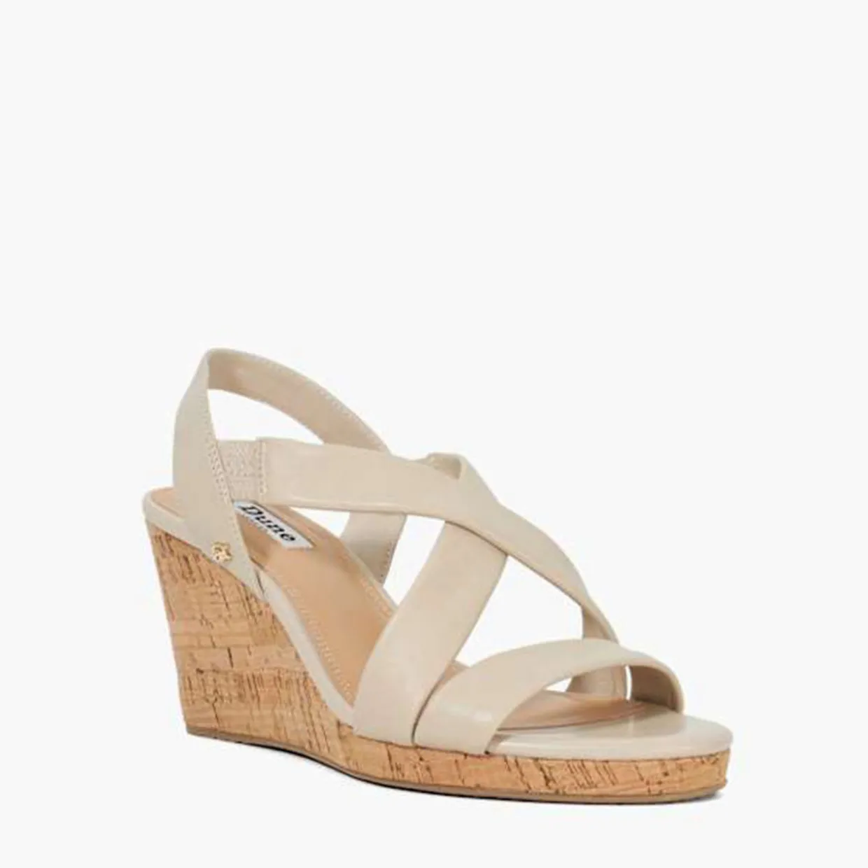 Kamies Wide-Fit Cork Heeled Wedges
