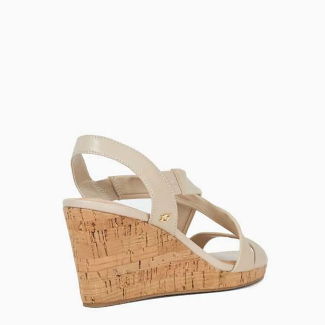 Kamies Wide-Fit Cork Heeled Wedges