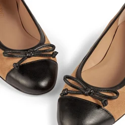 Kara Suede Toe Cap Ballet Flats