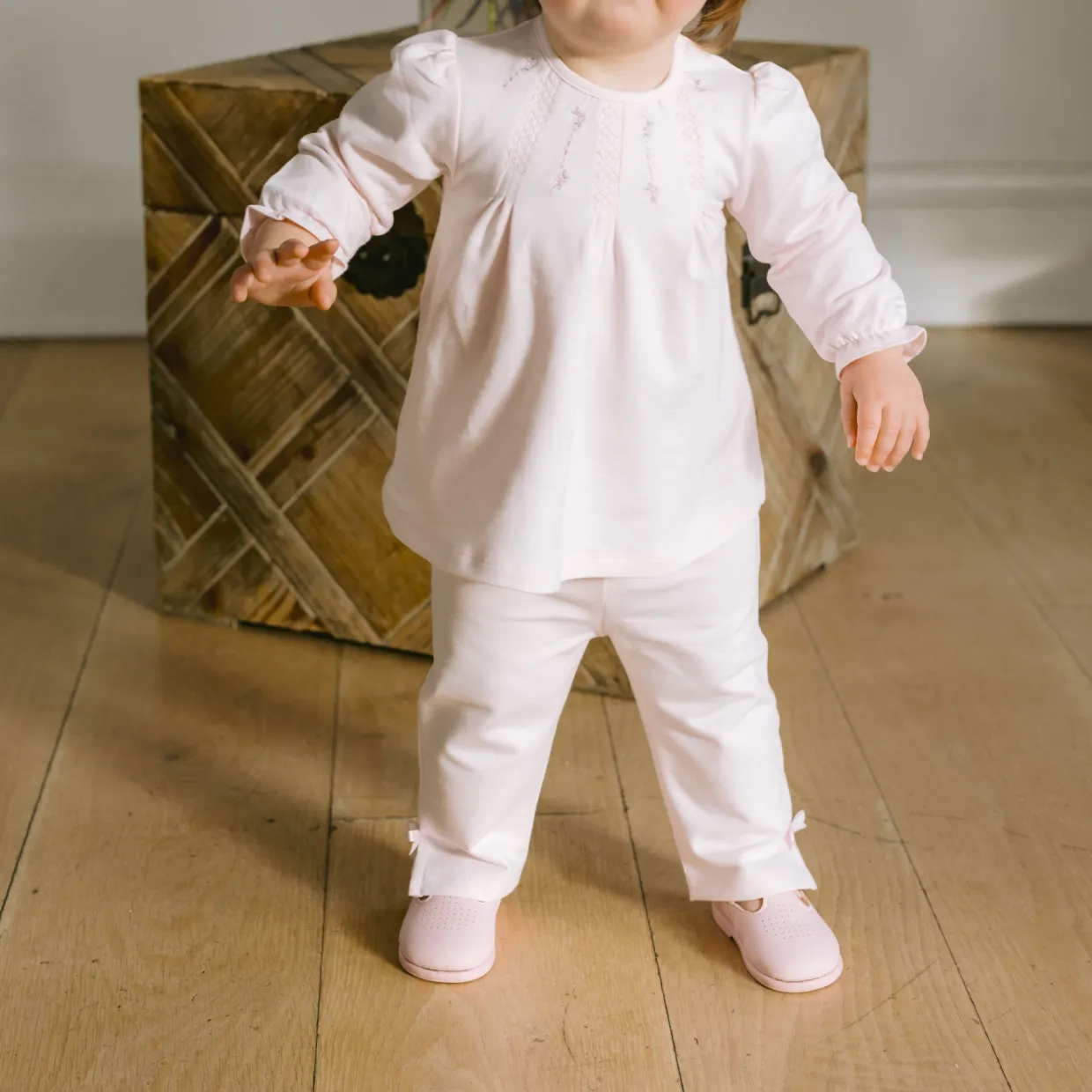 Kate Smock Effect Top & Trousers Two-Piece Set