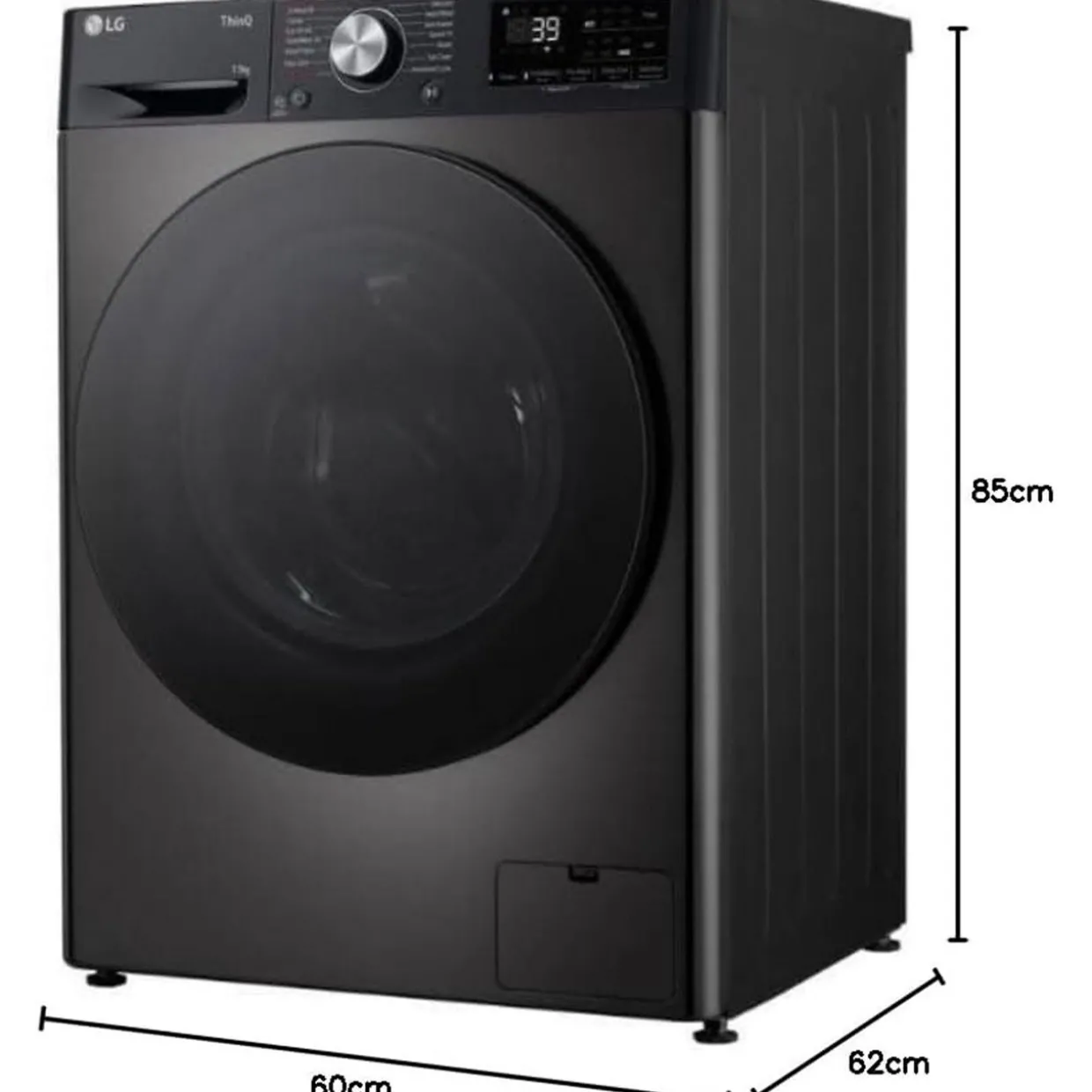 11kg 1400 Spin AI Direct Drive Washing Machine Black