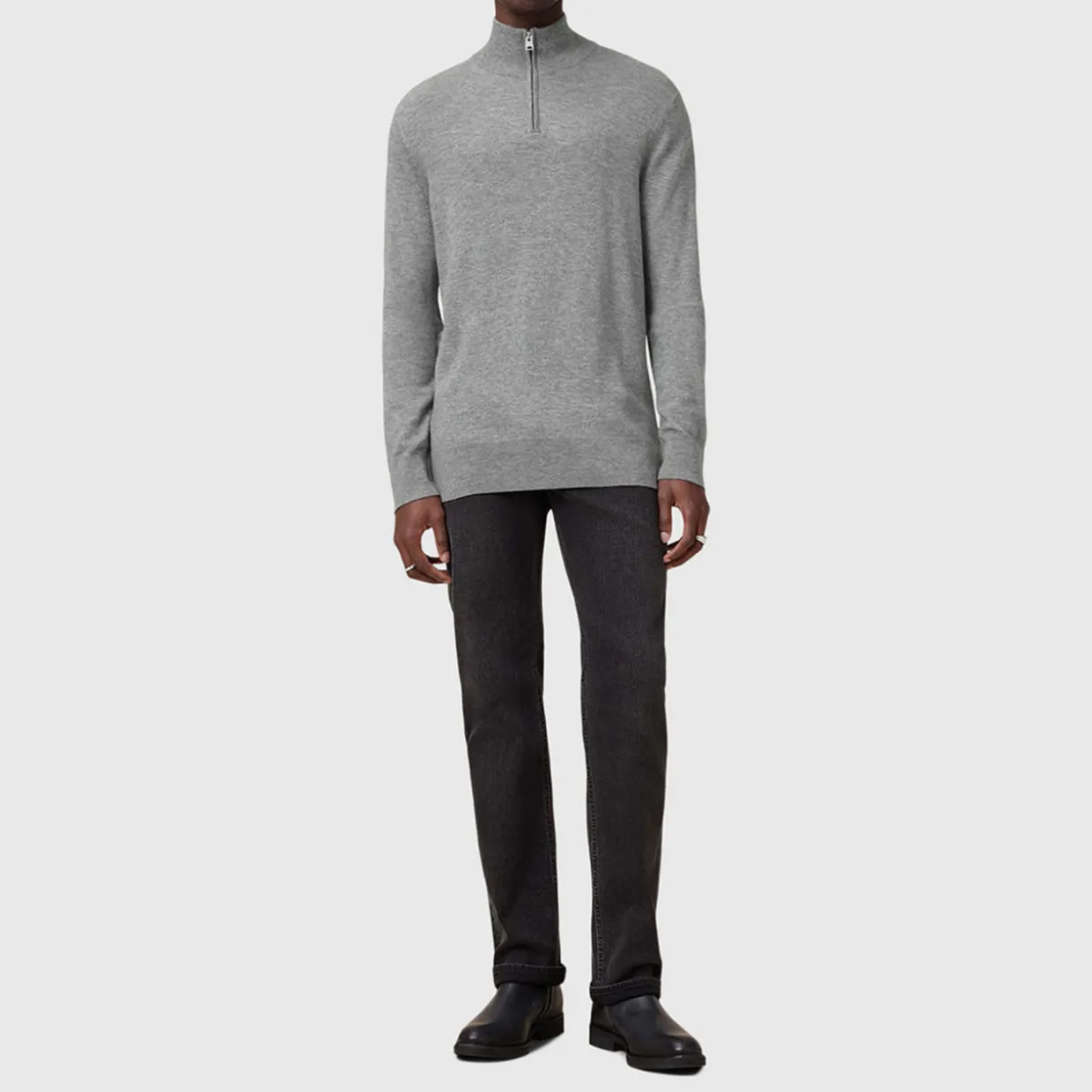 Kilburn Ramskull Logo Half-Zip Sweater