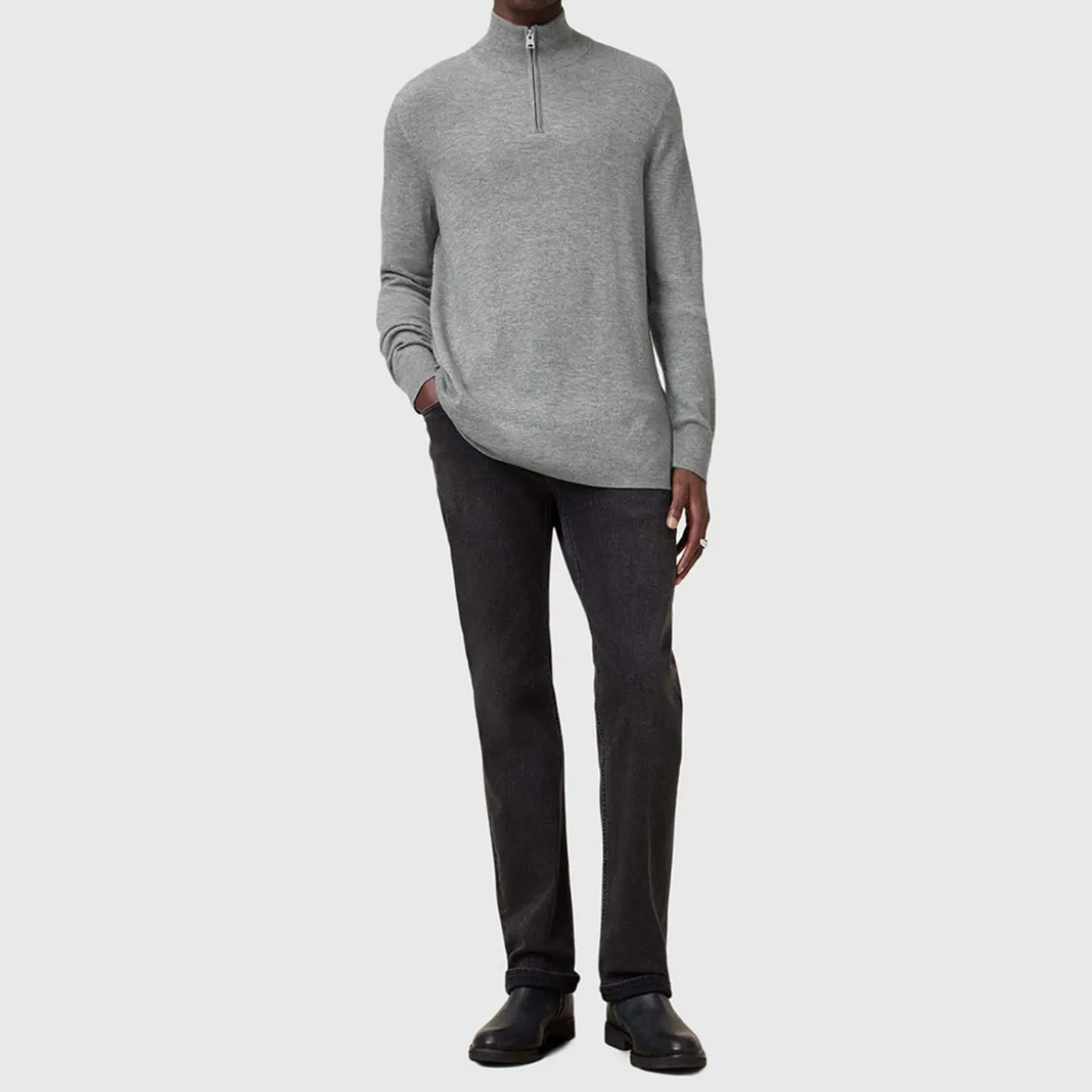 Kilburn Ramskull Logo Half-Zip Sweater