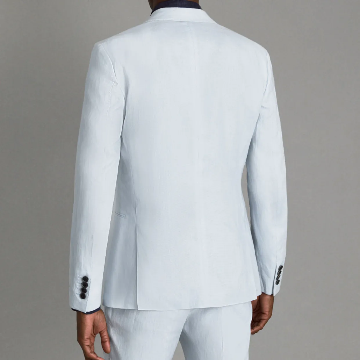 Kin Single-Breasted Linen Blazer