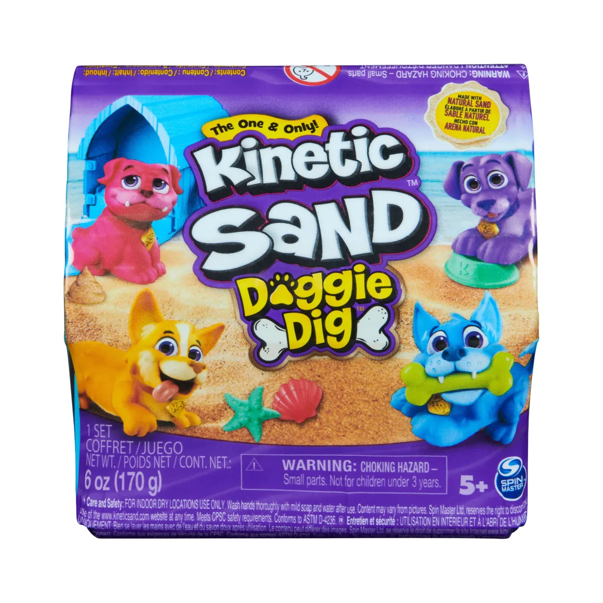 Kinetic Sand Doggie Dig with Surprise Multi-Purpose Dog Tool