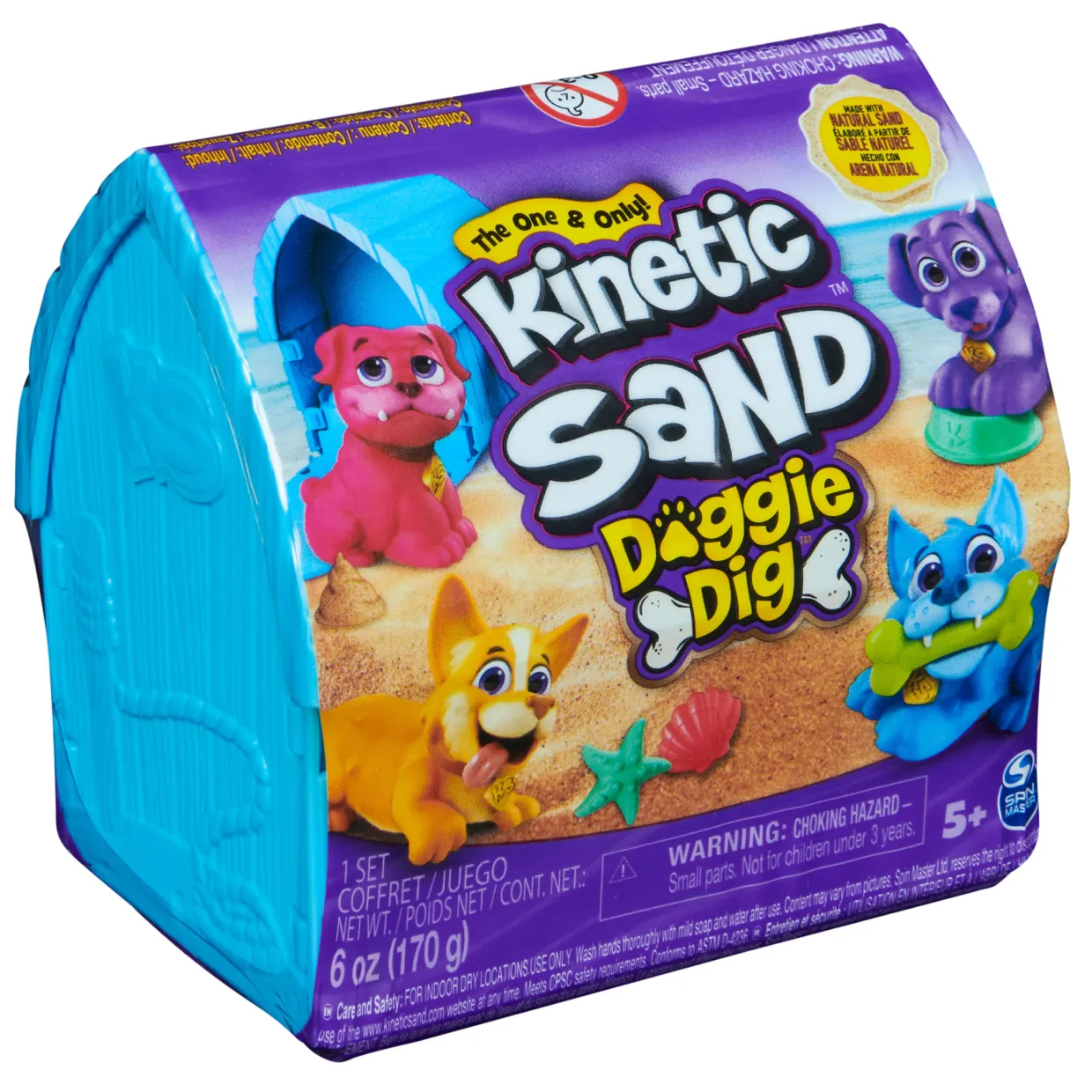 Kinetic Sand Doggie Dig with Surprise Multi-Purpose Dog Tool