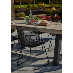 Kingsville Garden Dining Set Graphite Lava 195cm