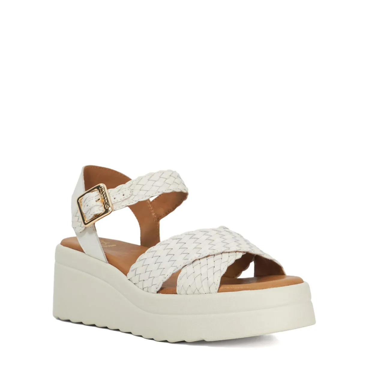 Kinleys Braided Leather Flatform Sandals