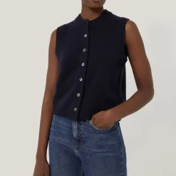 Knit Button-Up Vest