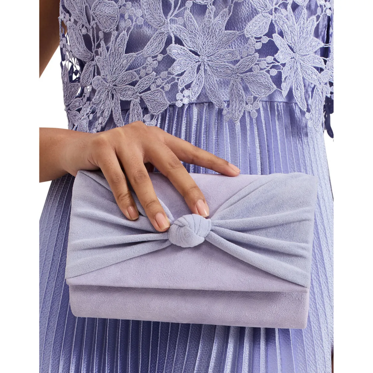 Knot-Front Clutch Bag