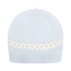 Kristian Knitted Bear Fairisle Bodysuit & Hat Two-Piece Set