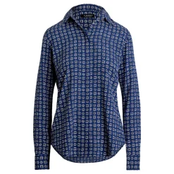 Kristy Geo-Print Crepe Shirt