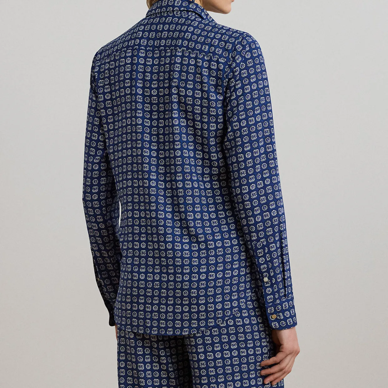 Kristy Geo-Print Crepe Shirt