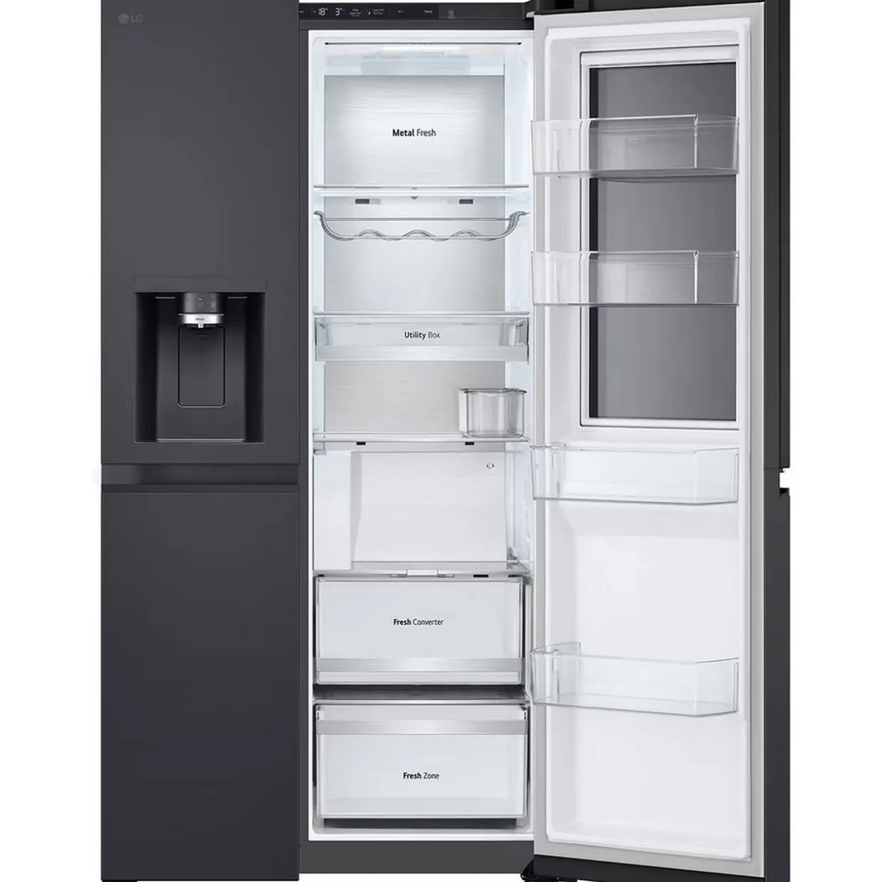 628L InstaView American Plumbed Black Steel