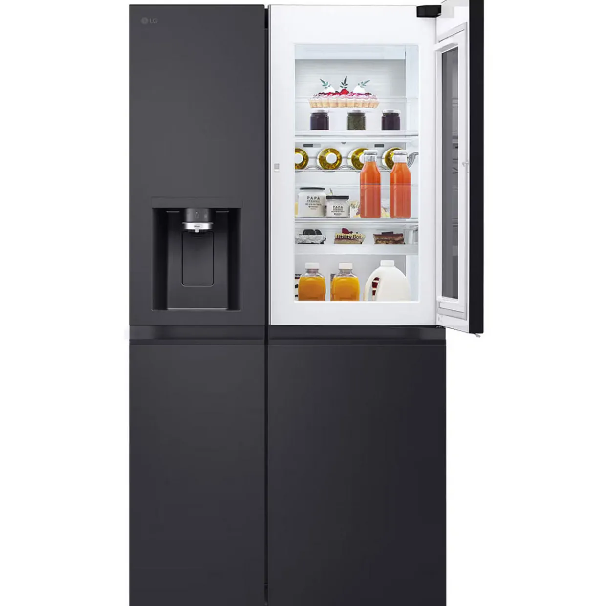 628L InstaView American Plumbed Black Steel