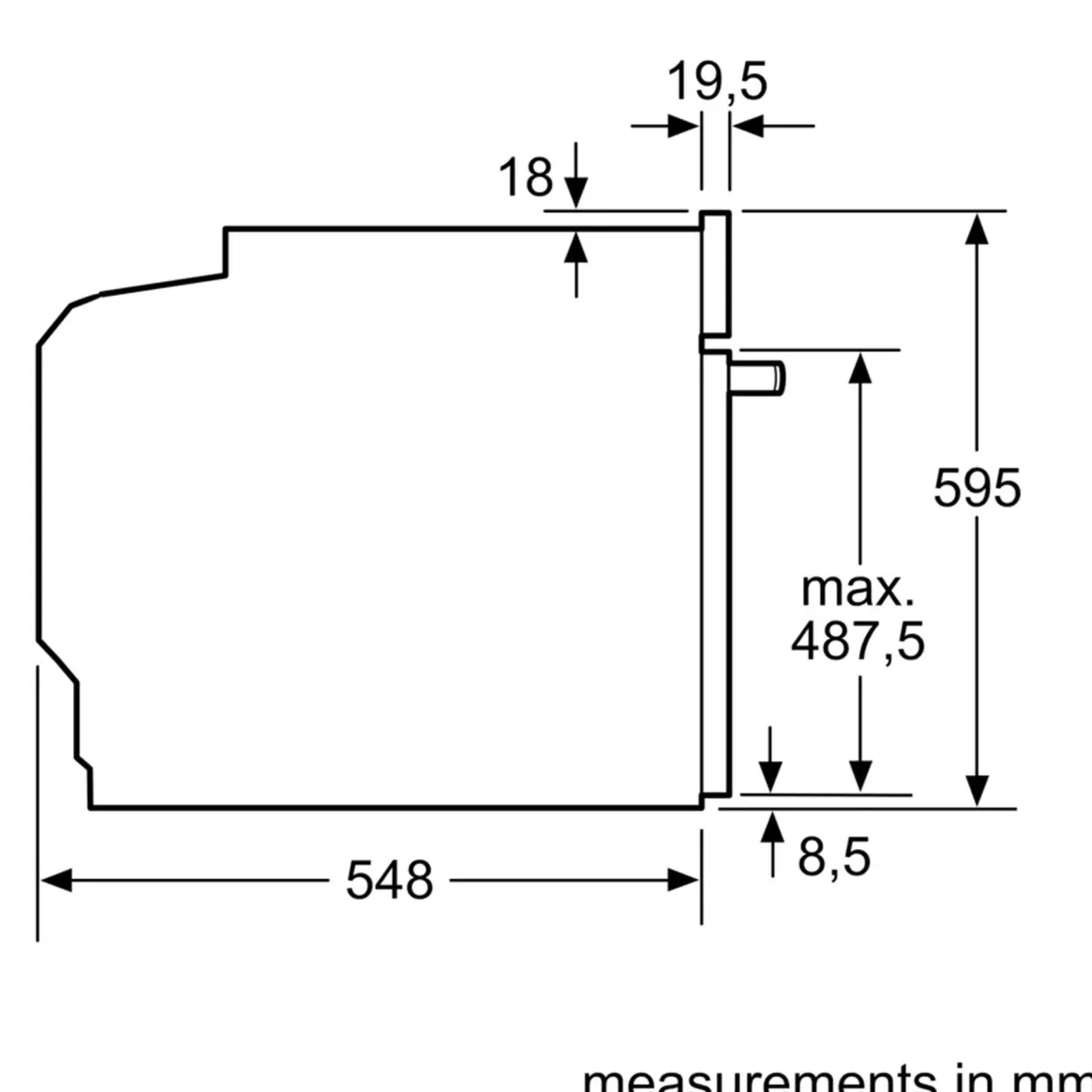 71L N 50 Built-in Oven 60x60 cm Stainless Steel