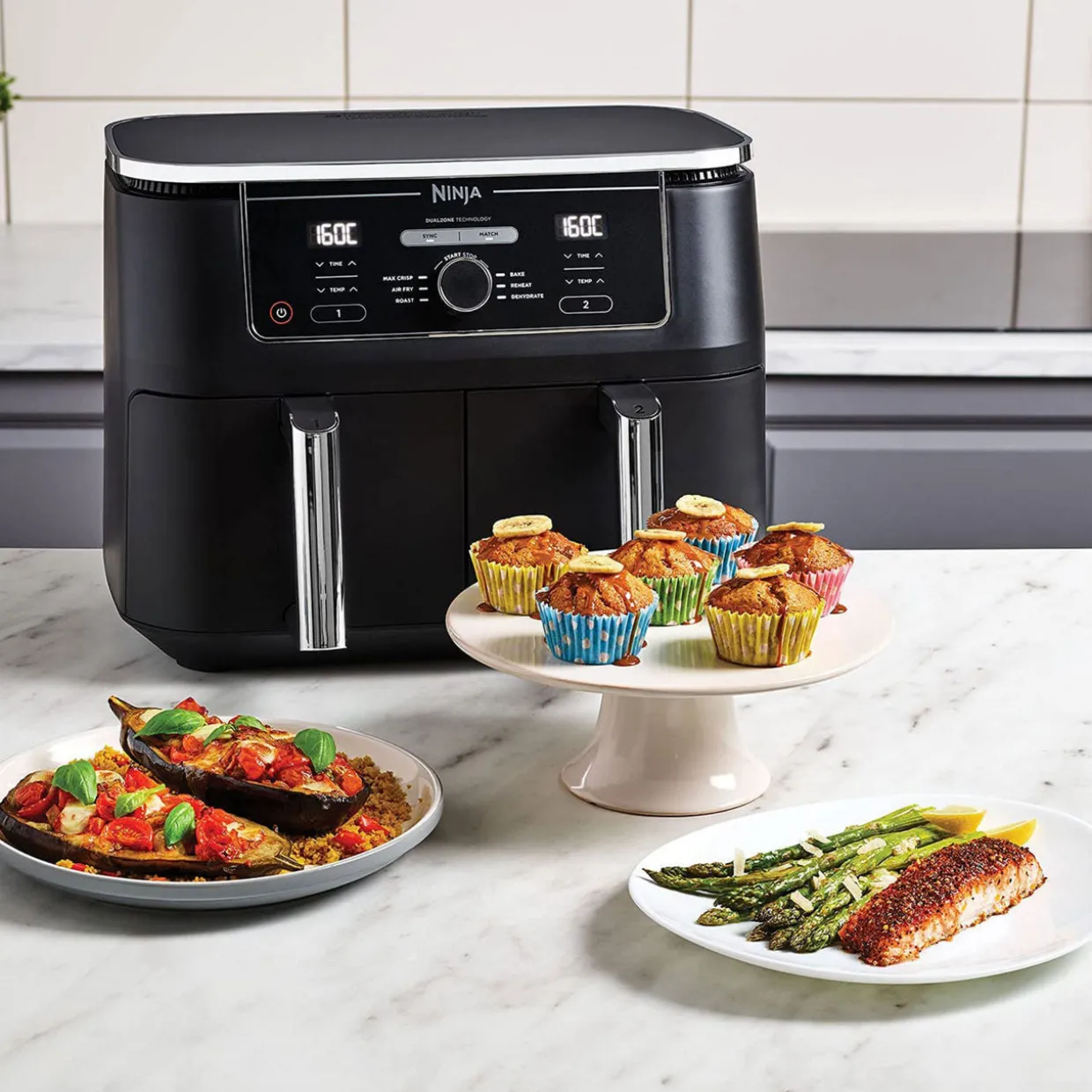 9.5L 2470W Foodi Max Dual AF400UK Zone Air Fryer