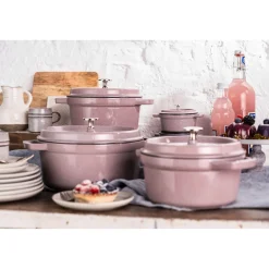 La Cocotte Round Cherry Blossom Cast Iron Dish 24cm