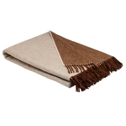 Lambswool Cappuccino Reversible Throw