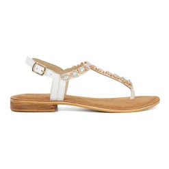 Larvo Leather Embellished Sandals