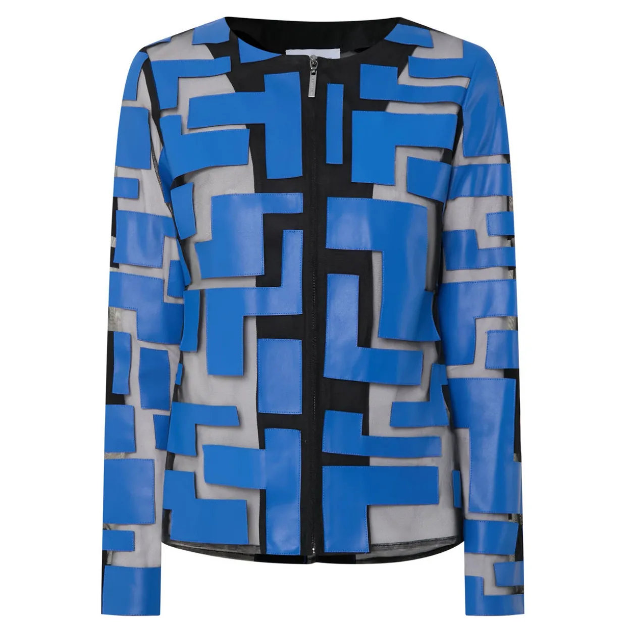 Laser-Cut Leatherette Jacket