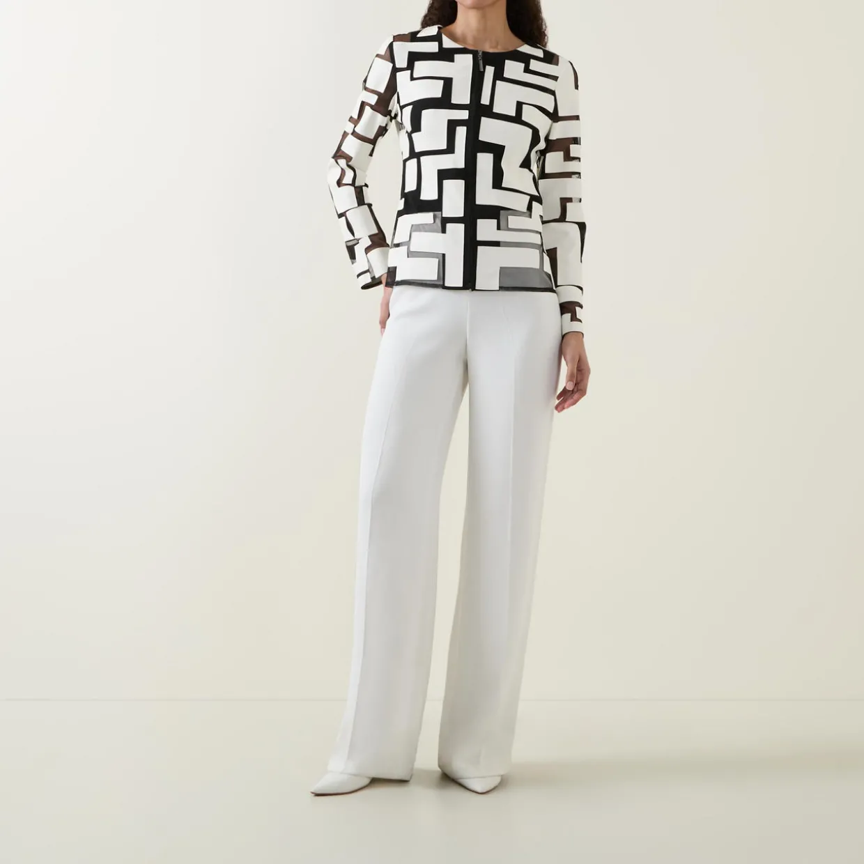 Laser-Cut Leatherette Jacket