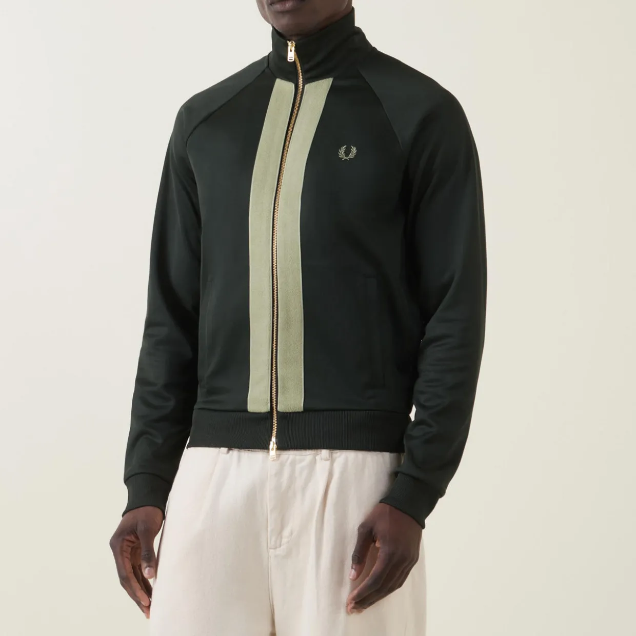 Laurel Wreath Logo Chenille Tape Zip Sweatshirt