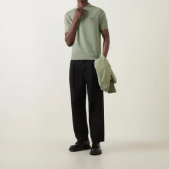 Laurel Wreath Logo Knitted Polo Shirt