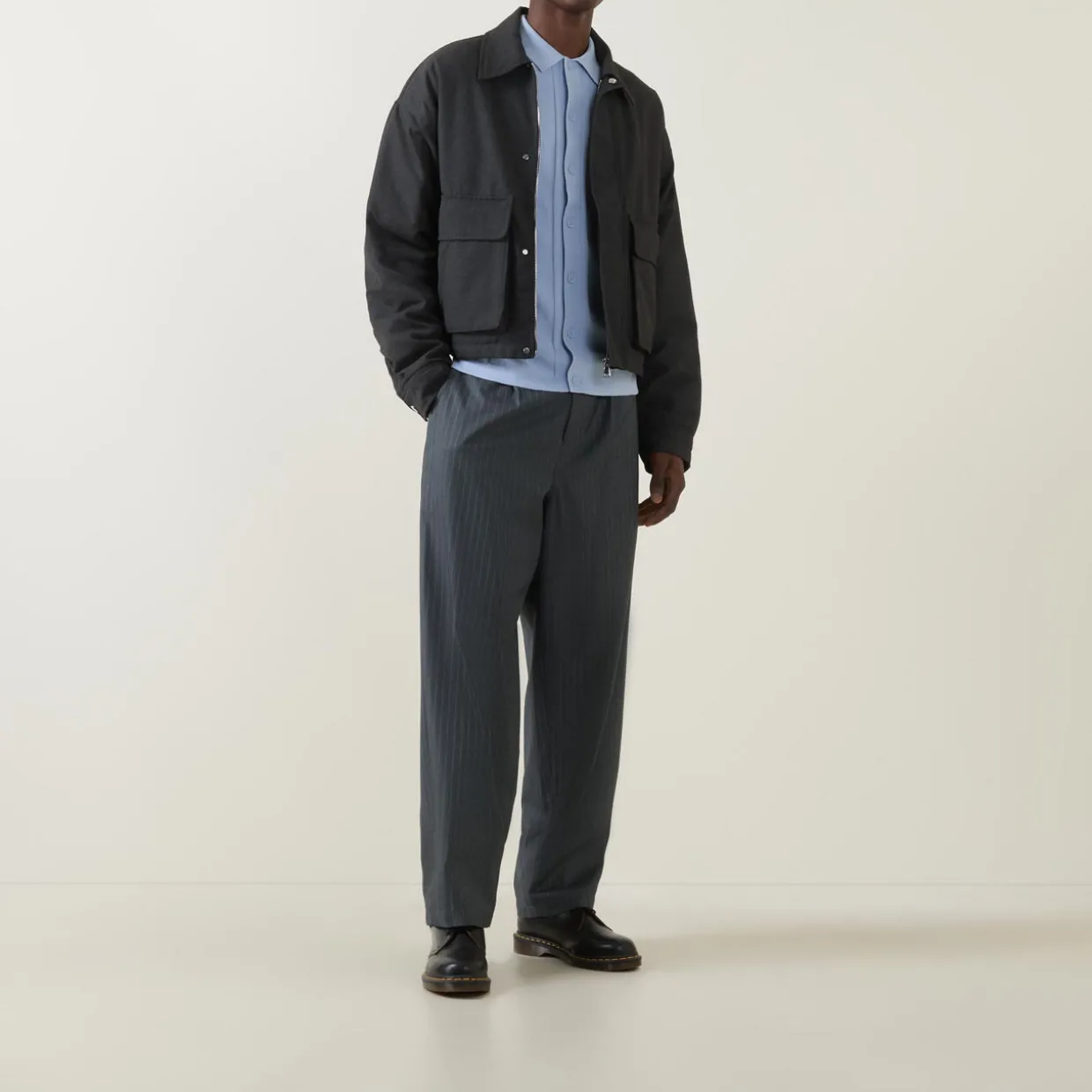 Laurel Wreath Logo Polo Cardigan