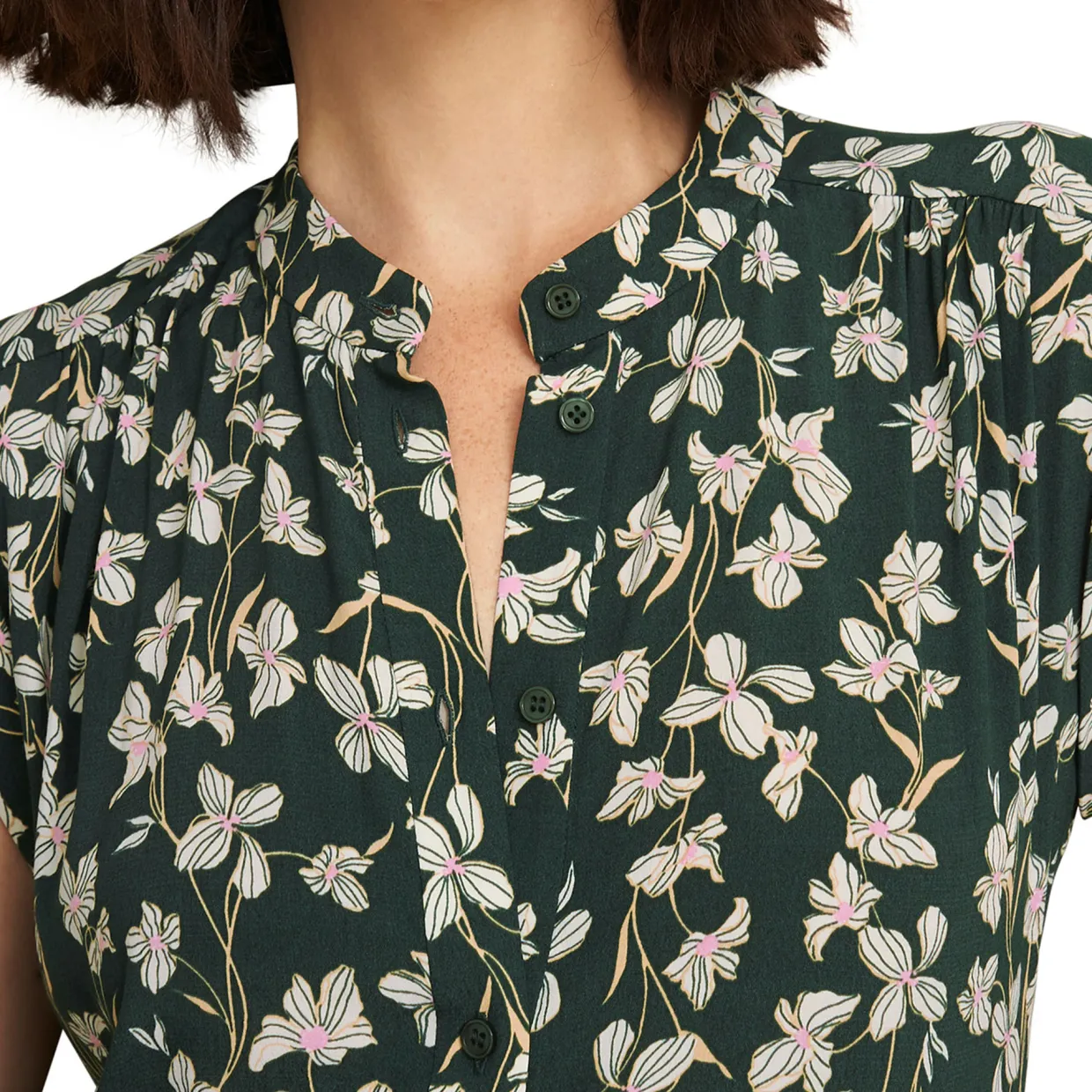 Layla Floral Flared Mini Shirt Dress