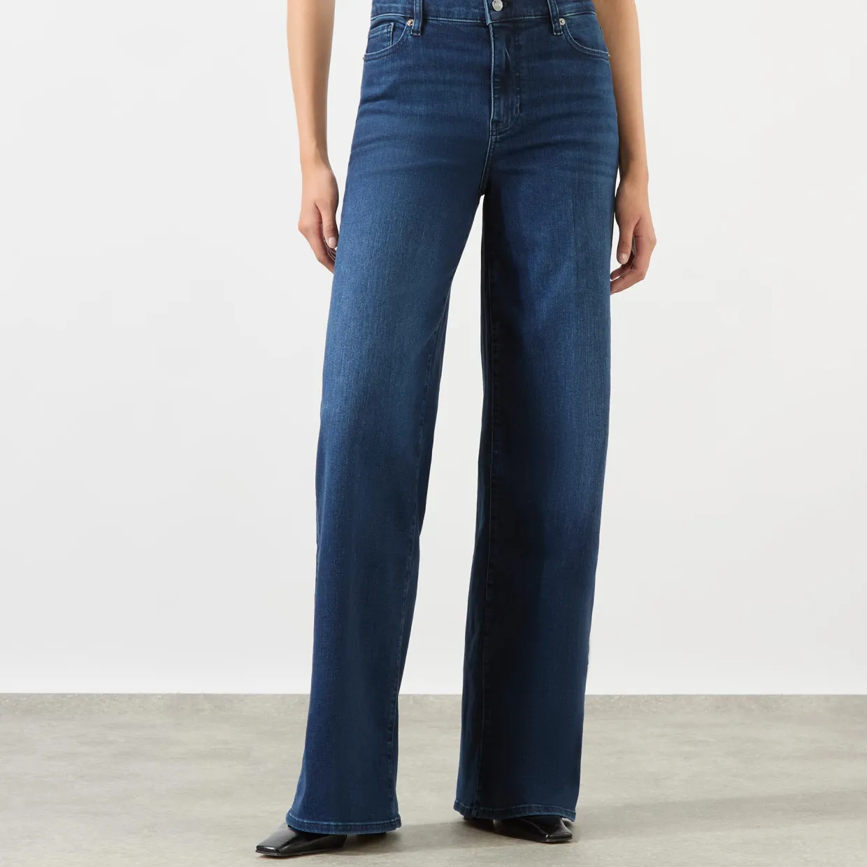 Le Slim Palazzo High-Rise Wide Leg Jeans