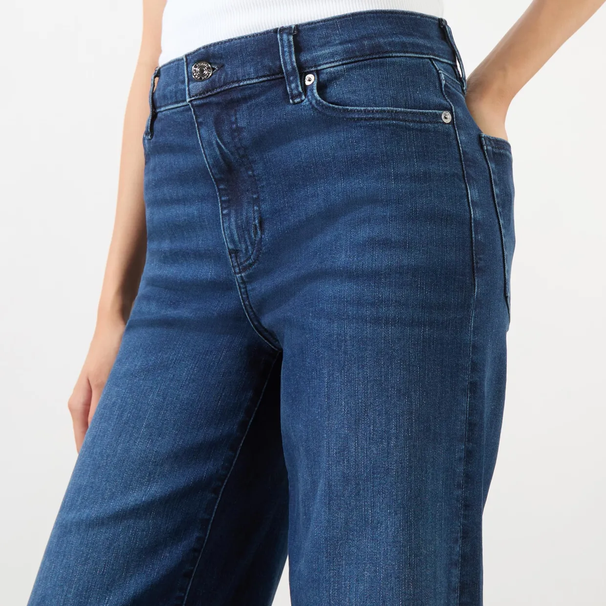 Le Slim Palazzo High-Rise Wide Leg Jeans