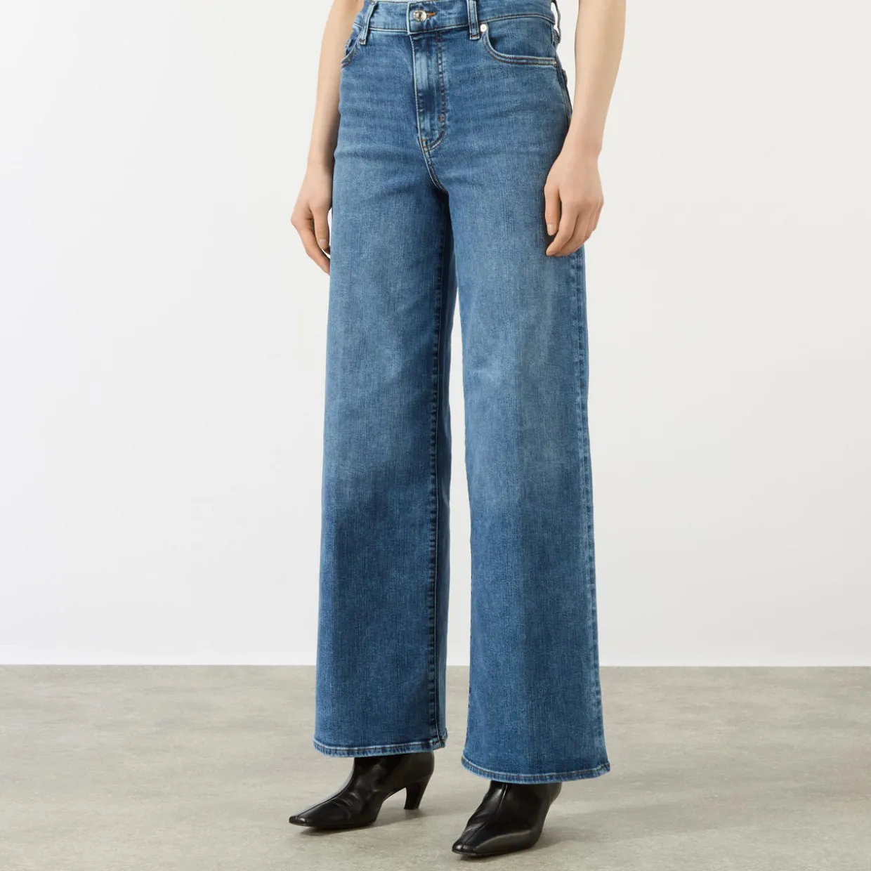 Le Slim Palazzo Wide-Leg Jeans