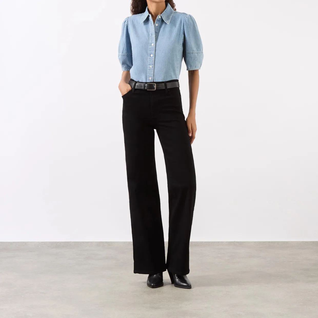 Le Slim Palazzo Wide-Leg Jeans