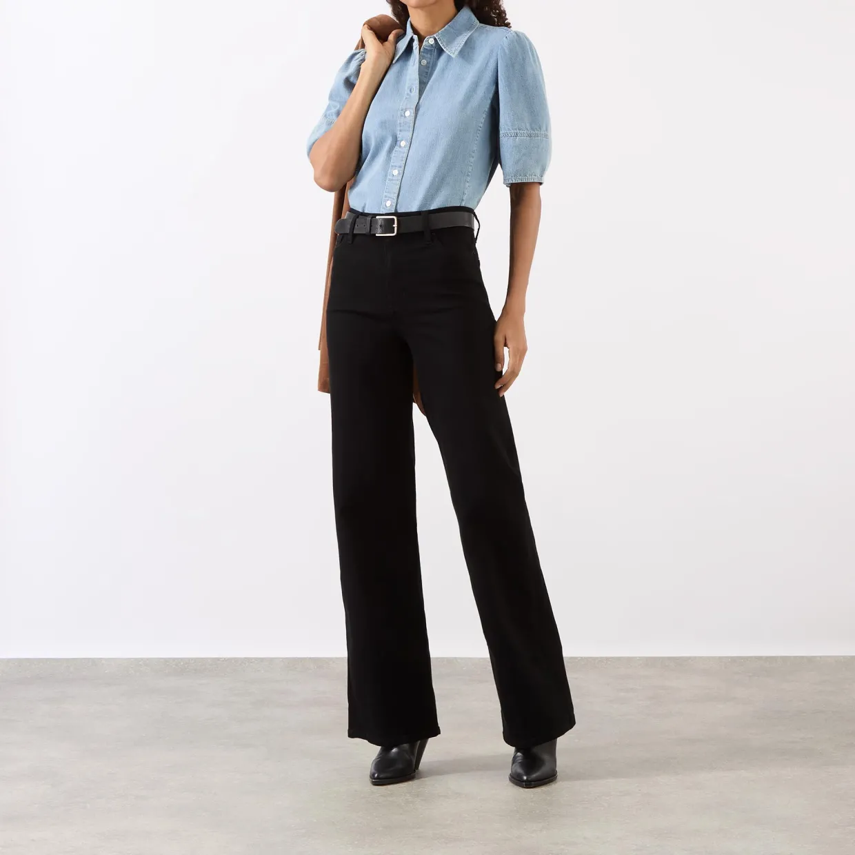 Le Slim Palazzo Wide-Leg Jeans