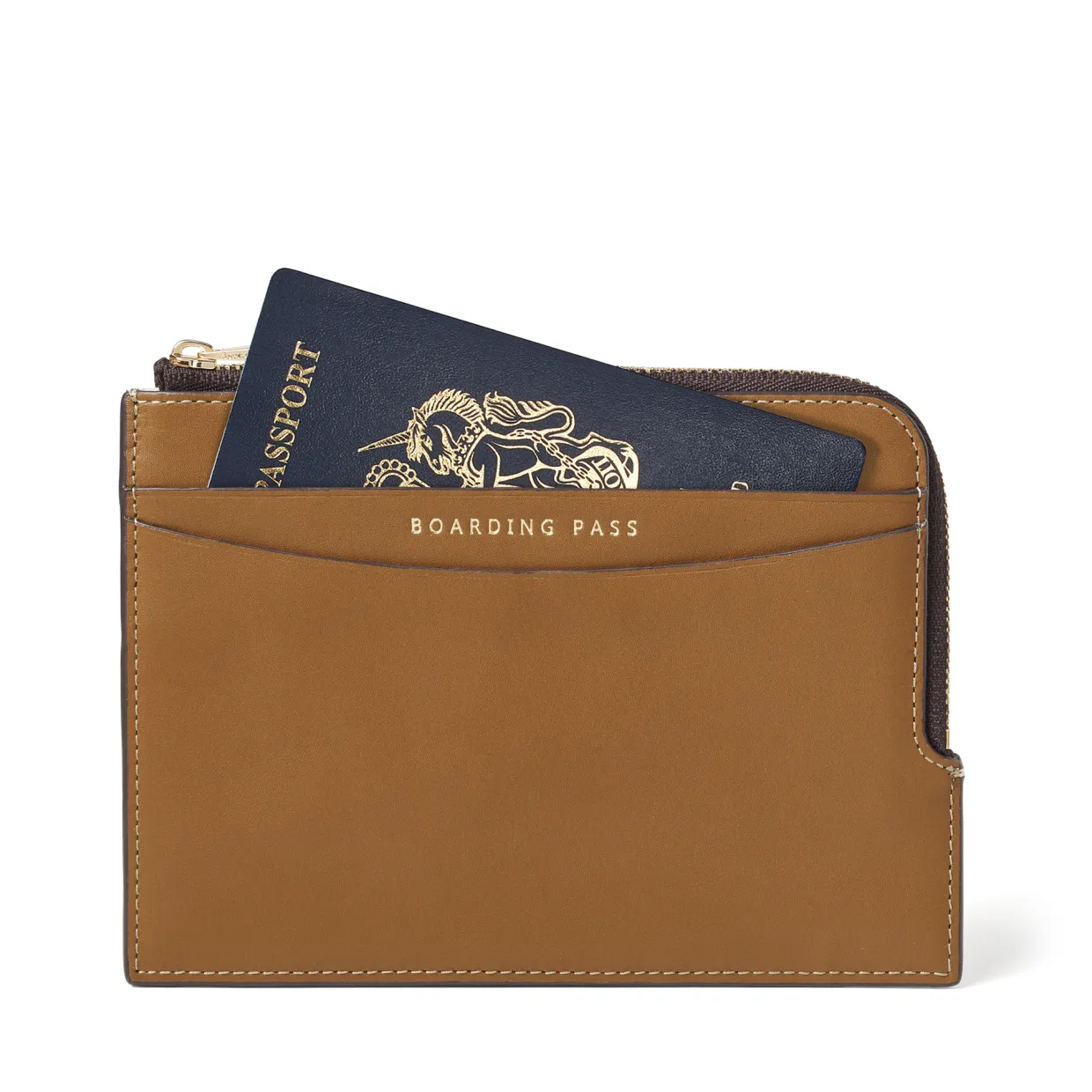 Leather Zipped Travel Wallet