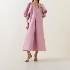 Lennon Pleat-Detail Dress