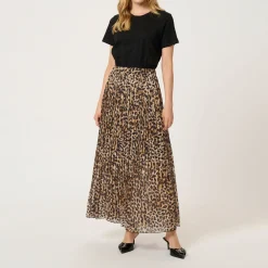 Lilje Leopard Pleated Skirt