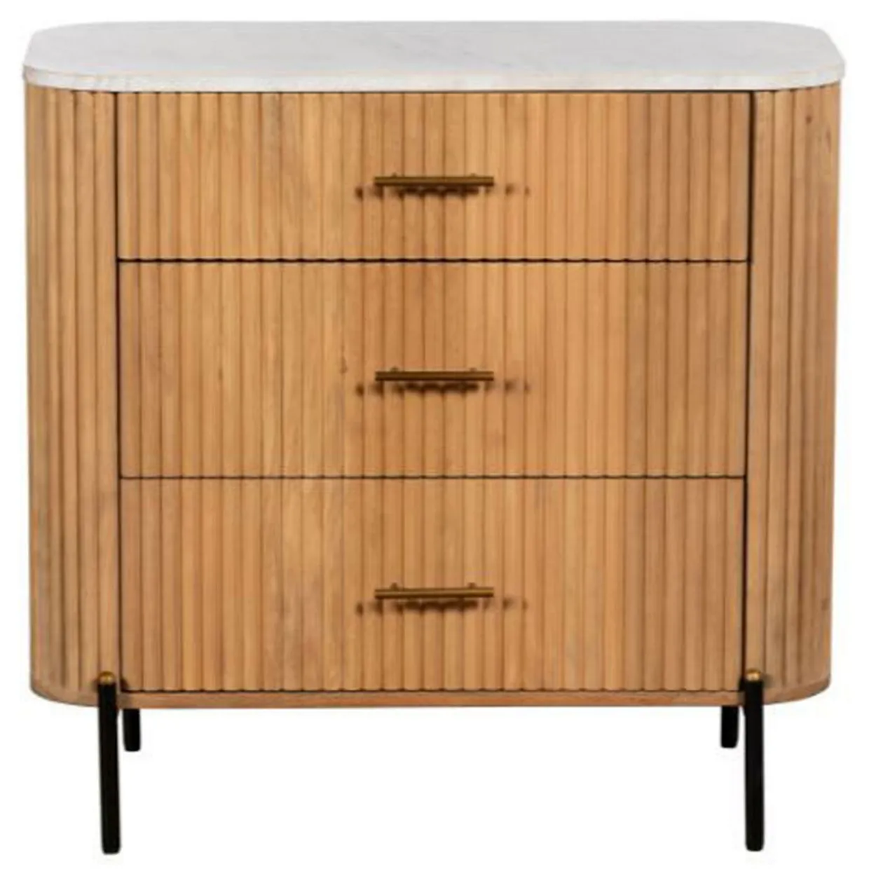 Lille 3-Drawer Chest Brown