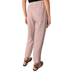 Linen Barrel Leg Trousers
