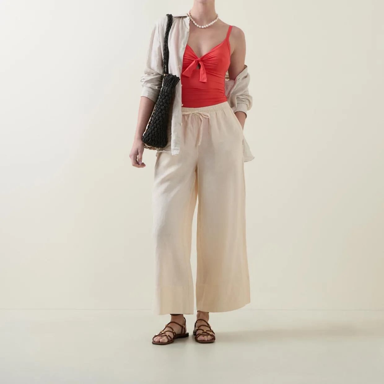 Linen Palazzo Trousers