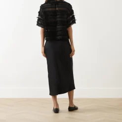 Lipona Semi-Sheer Fringe T-Shirt