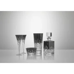 Lismore Black Toasting Flute Set of Two