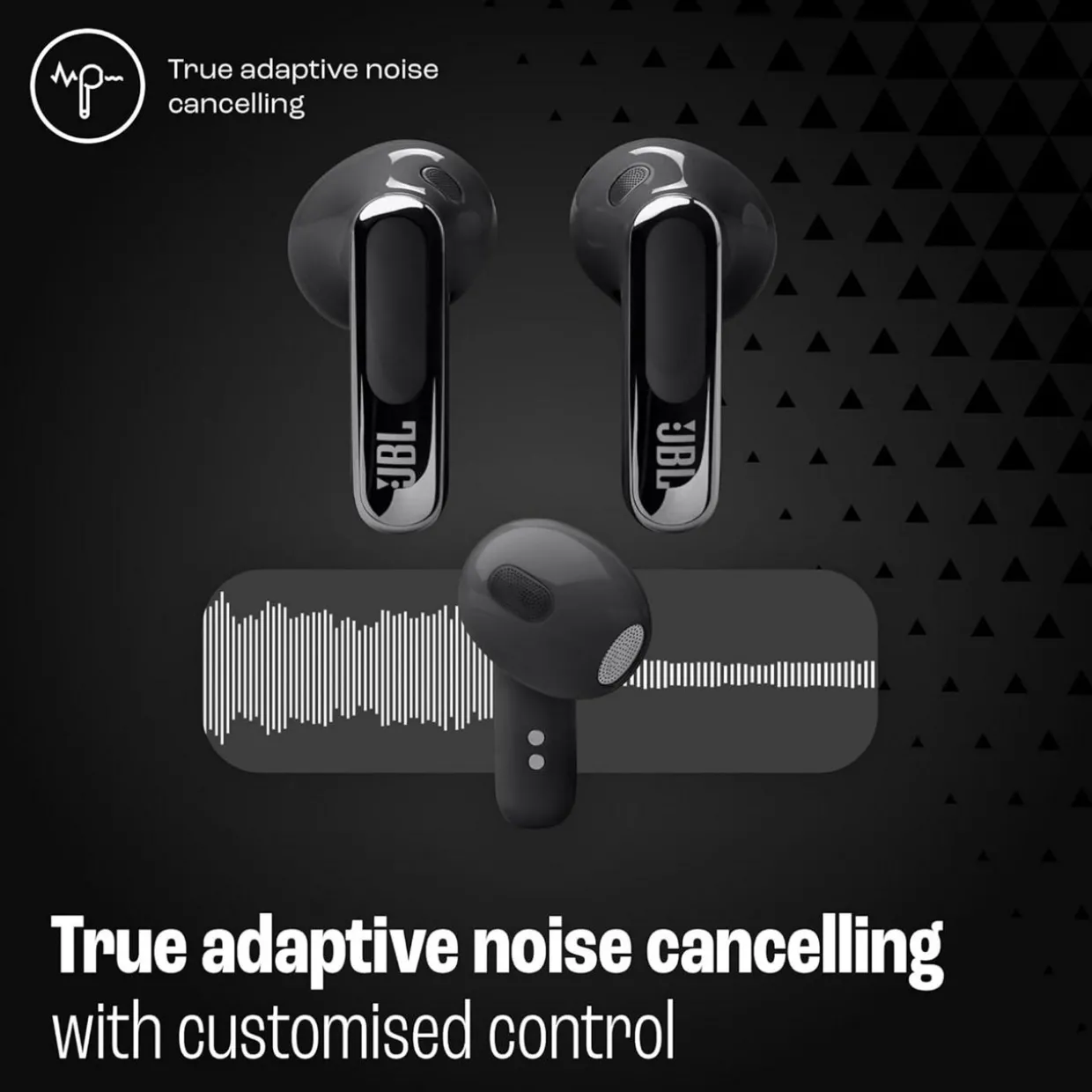 Live Flex 3 Noise Cancelling Earbuds with Charging Case Black