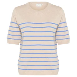 Lizza Striped Knit Top