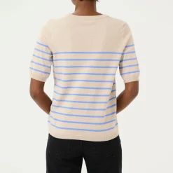 Lizza Striped Knit Top