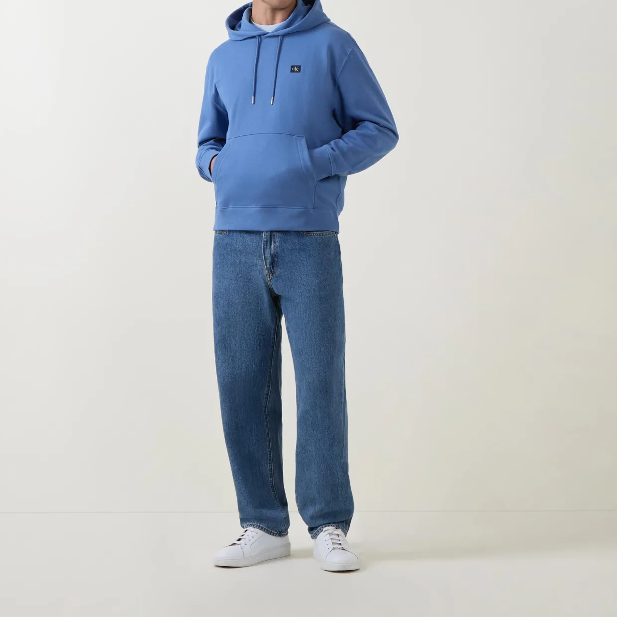 Logo Badge Drawstring Hoodie