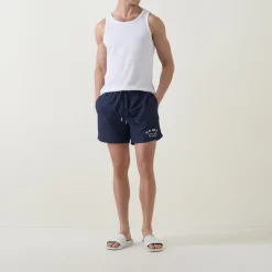 Logo Flag Drawstring Swim Shorts