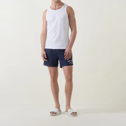 Logo Flag Drawstring Swim Shorts