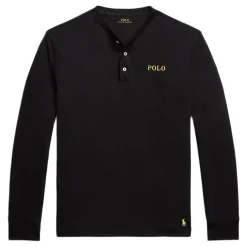Logo Henley Long-Sleeved Lounge Top